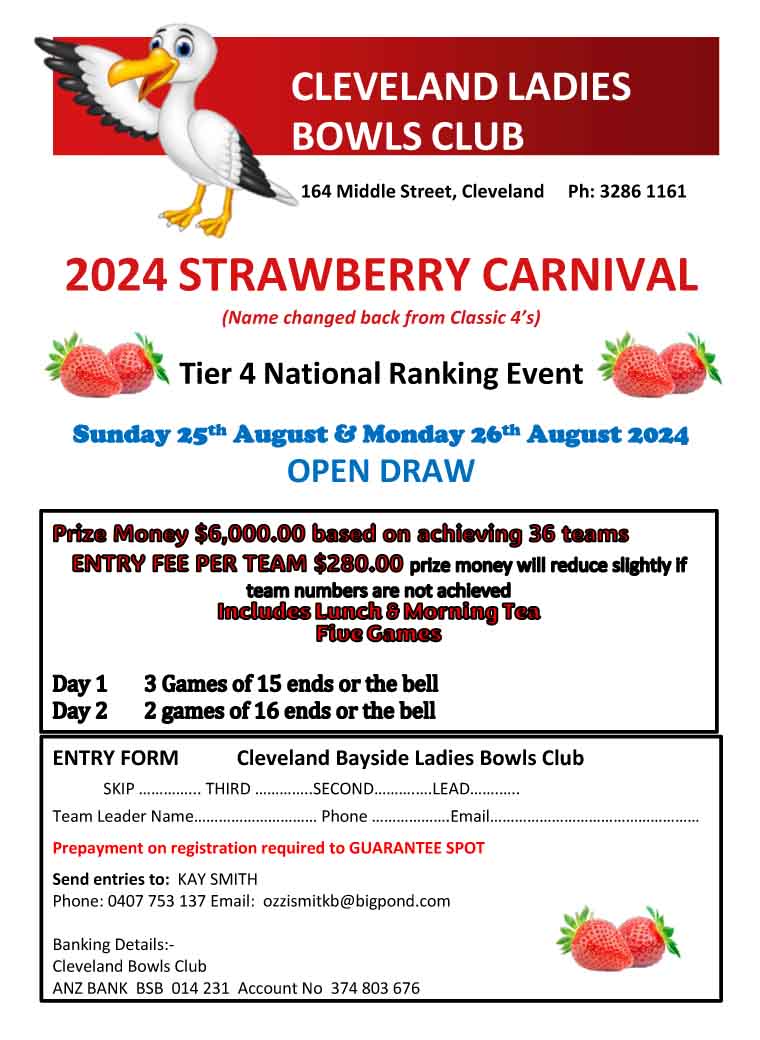 Ladies Strawberry Carnival 2024 -  Nomination Flyer